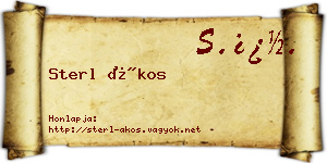 Sterl Ákos névjegykártya